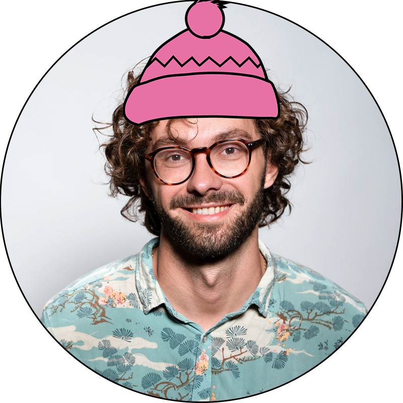 Portrait Michael Fischer mit pinker Mütze